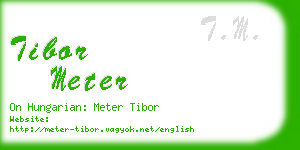 tibor meter business card